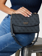 Sac bandoulière GUESS Calista Coal porté