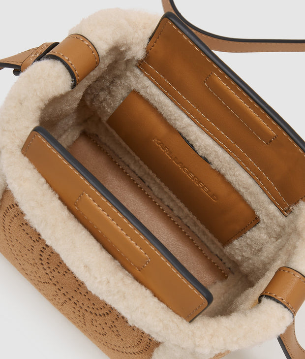 Petit Sac Sceau En Shearling K/Circle KARL LAGERFELD