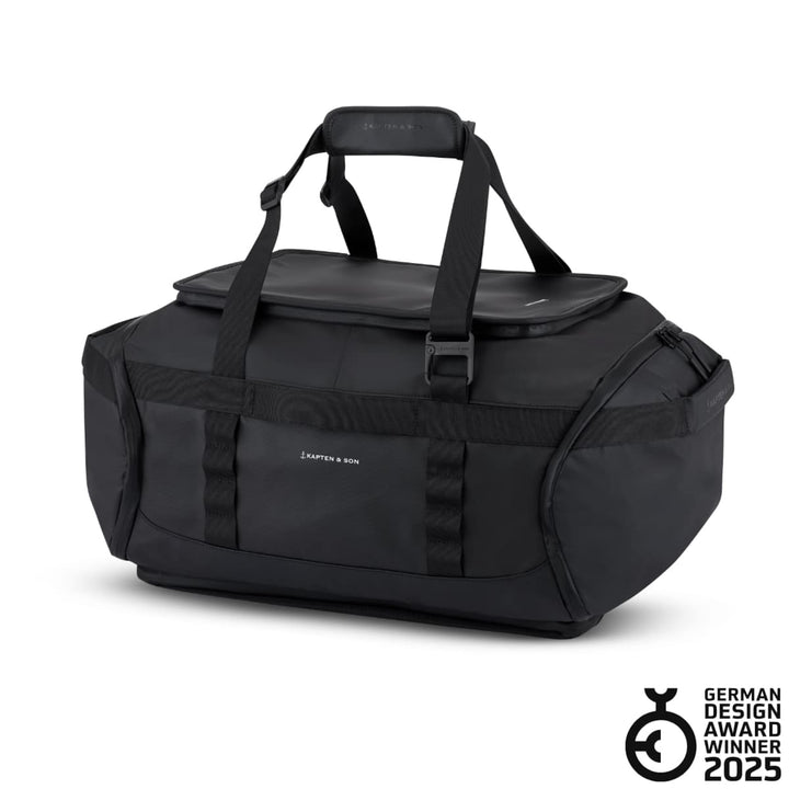 Kapten & Son Lisbon Duffle Backpack Medium All Black — vue principale