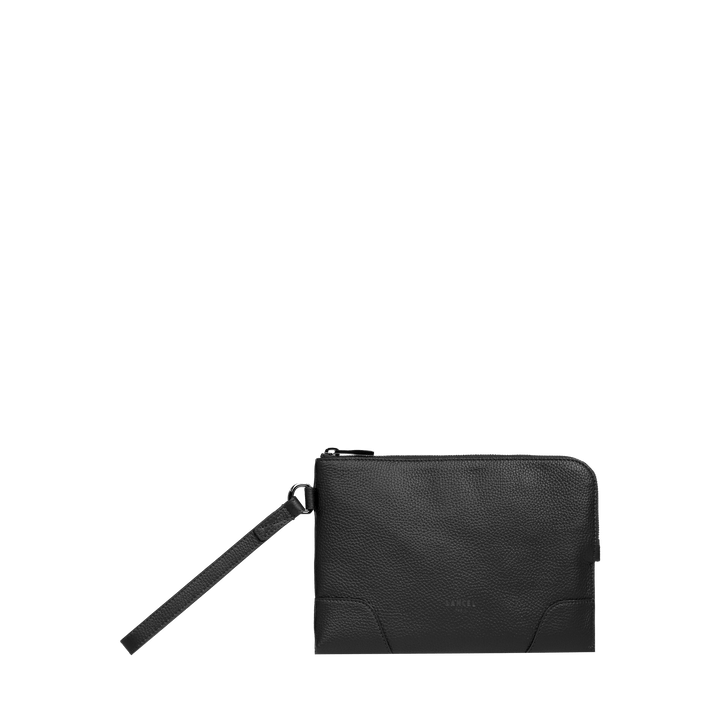 Lancel Charlie – Pochette zippée S avec dragonne – Noir – noir – vue 1