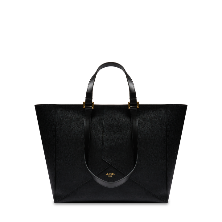 Lancel Enveloppe – Sac cabas zippé M double porté – Noir – noir – vue 1