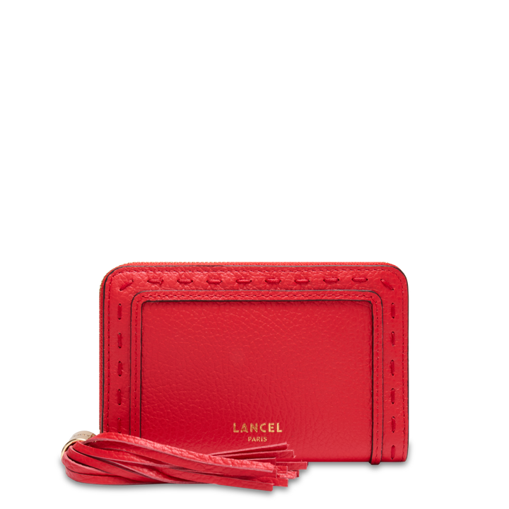 Lancel Premier Flirt – Petit portefeuille zippé – rouge baiser – vue 1