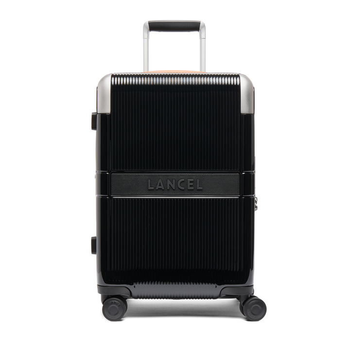 Lancel Empreinte – Valise cabine 4 roues zippée extensible – Noir – noir – vue 1