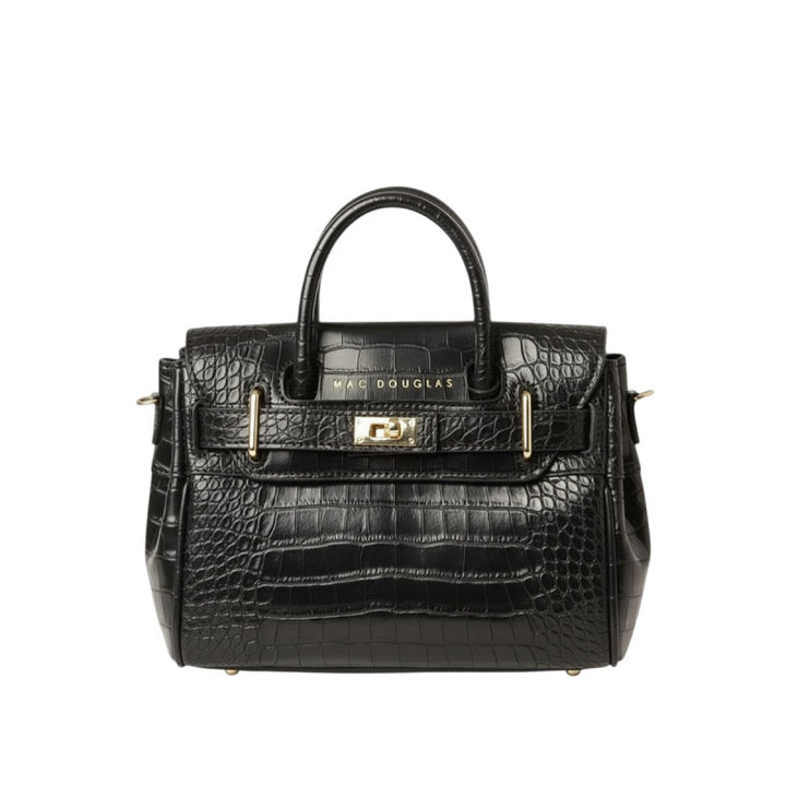 Pyla MERYL mini sac à main aspect croco Noir - la maro