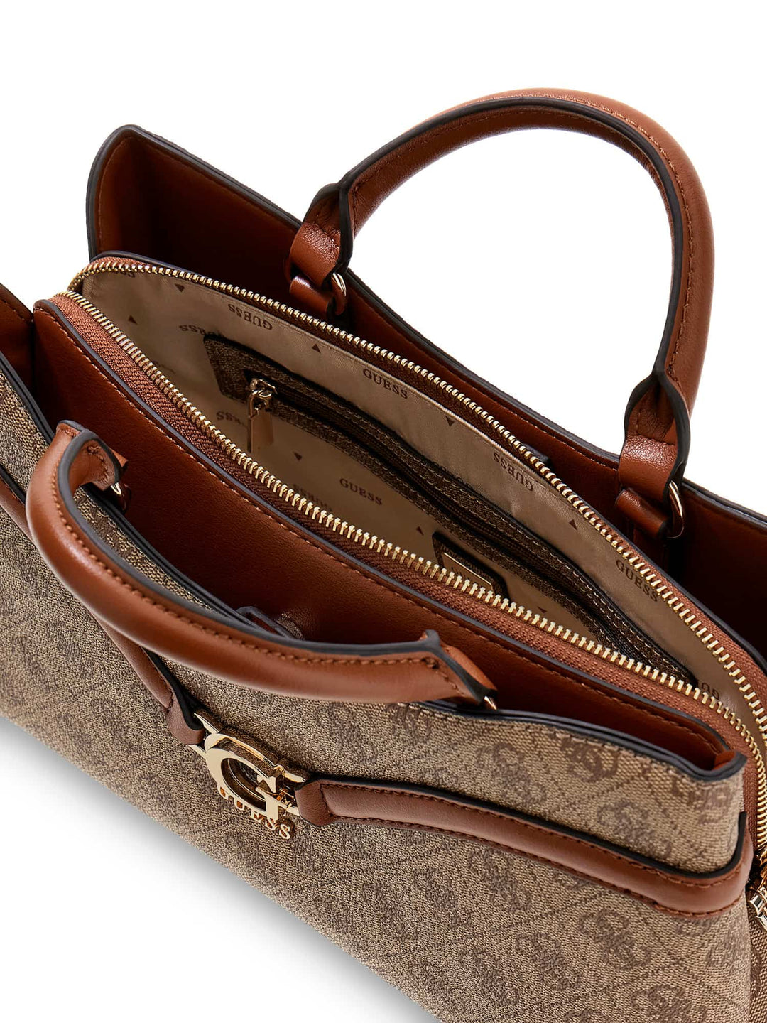 Sac à Main GUESS Parfum Ville - Taille Medium, Marron, En Similicuir, Neuf Avec étiquettes