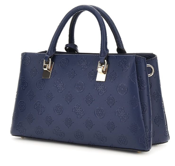 sac à main Guess Tisha pour femme bleu nuit, vue de dos
