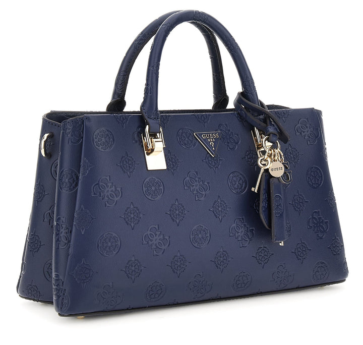 sac à main Guess Tisha pour femme bleu nuit, vue de face