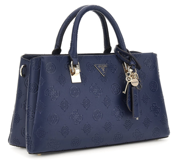 sac à main Guess Tisha pour femme bleu nuit, vue de face