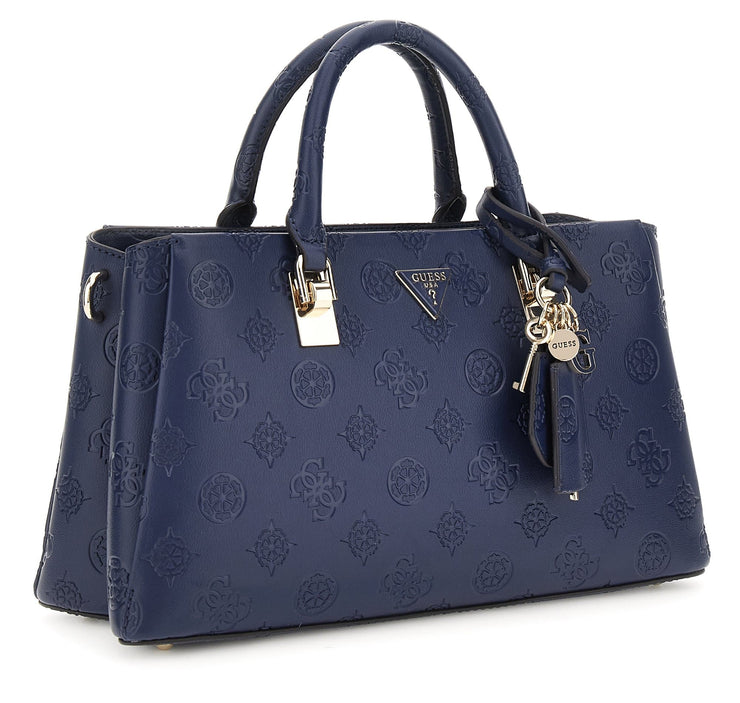 sac à main Guess Tisha pour femme bleu nuit, vue de face