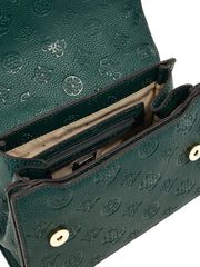 Sac à main élégant GUESS Cresidia II Convertible vert foncé avec monogramme logo intérieur
