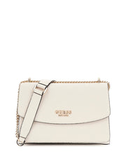 Sac bandoulière GUESS Calista Blanc vue de face