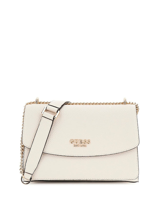 Sac bandoulière GUESS Calista Blanc vue de face