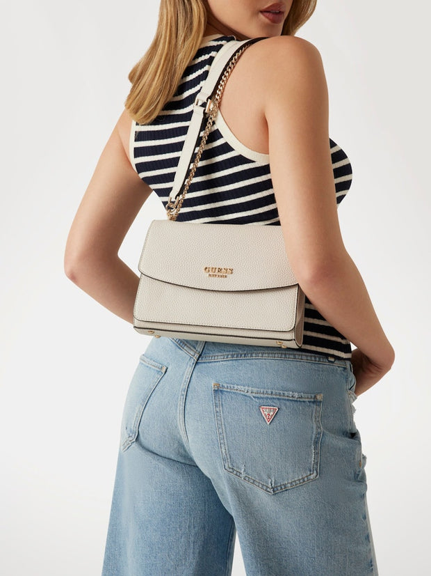 Sac bandoulière GUESS Calista Blanc porté