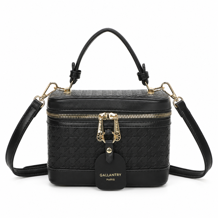 Sac vanity Gallantry R-1918 entièrement noir, vue de face