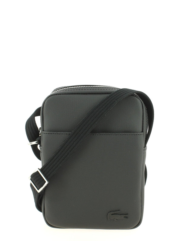 Sac bandoulière Lacoste vertical camera bag noir face