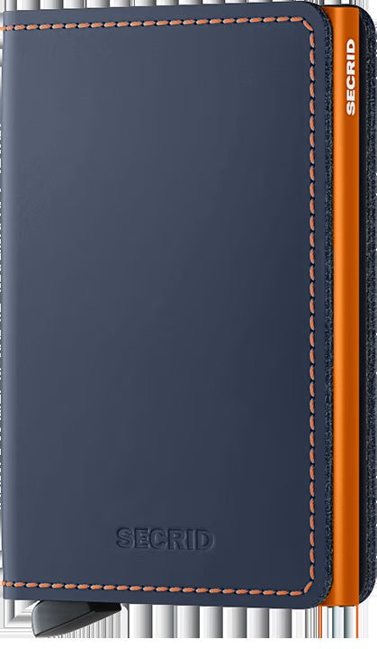 Slimwallet SECRID Matte Nightblue & Orange - la maro