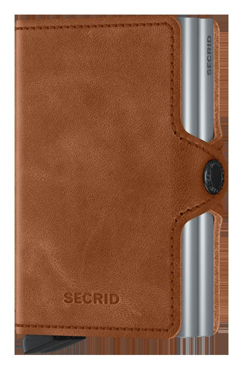 Twinwallet SECRID Vintage Cognac Silver