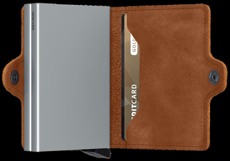 Twinwallet SECRID Vintage Cognac Silver