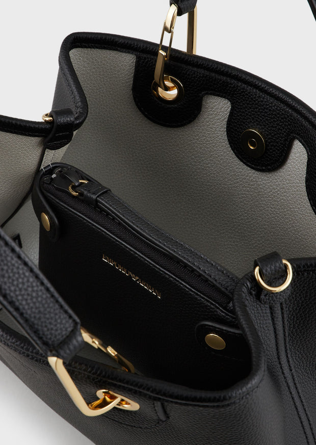 Emporio Armani Mini MyEA Bag imprimé cerf NOIR