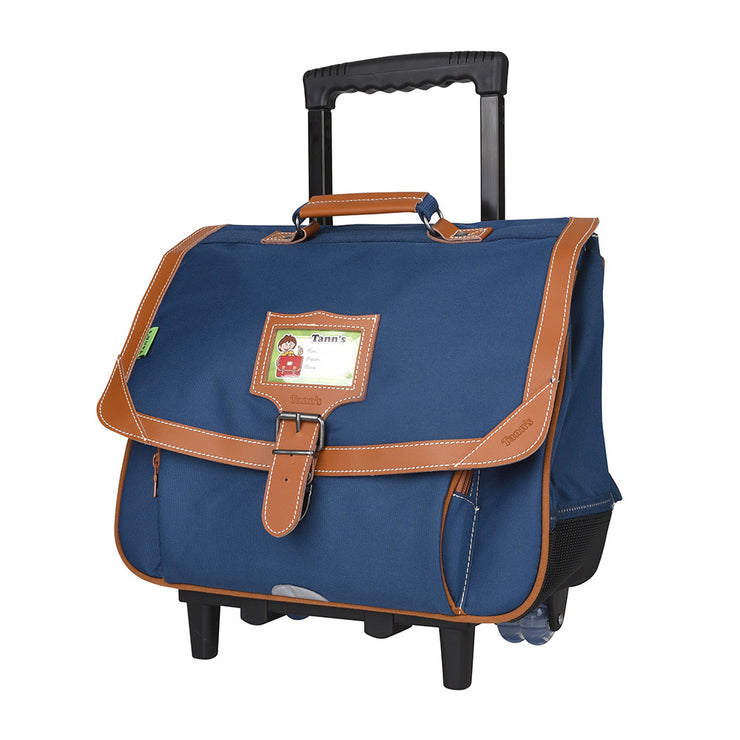 Cartable Tann's Trolley 38 cm Les Incontournables Bleu - 42112 biais