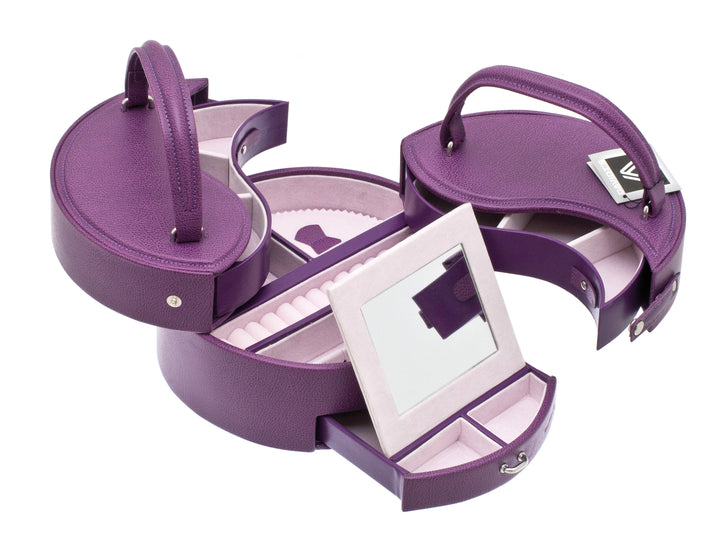 Coffret Bijoux Davidt's Euclide violet ouvert