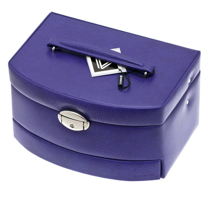 Coffret bijoux Davidt's PU New Violet 367965.30 fermé