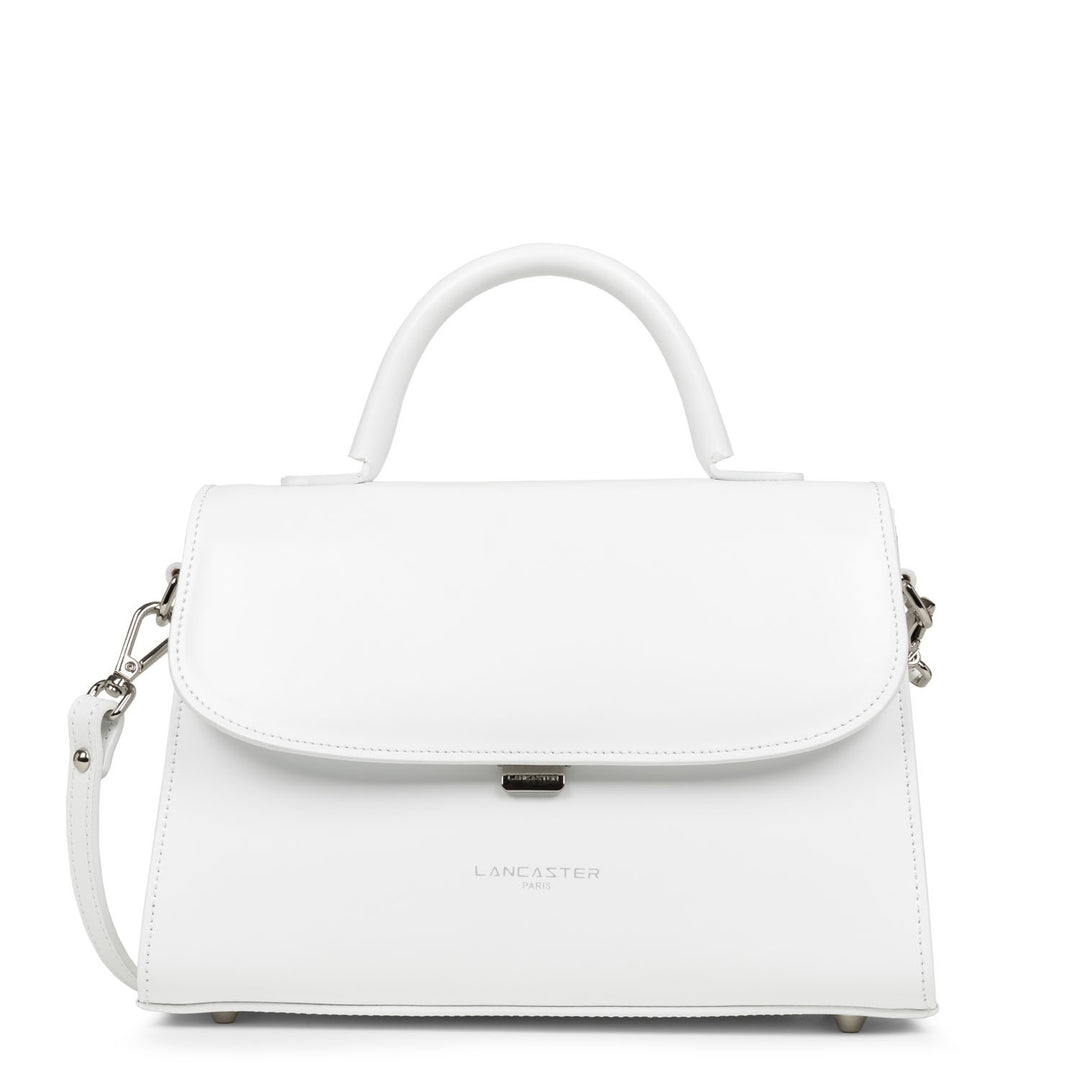Sac à Main Vintage LANCASTER En Cuir Blanc - Modèle TBEG - Porté Main/épaule - Occasion Authentique