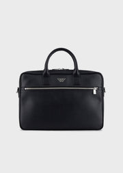 Emporio Armani Sac business en cuir régénéré avec plaquette aigle