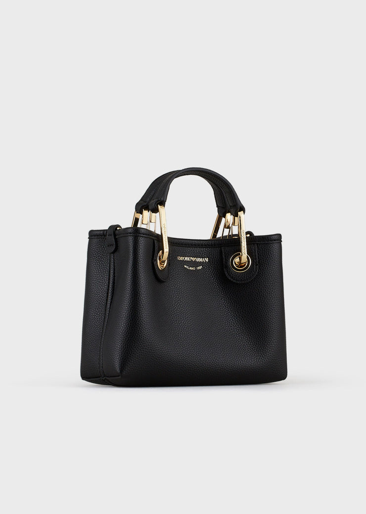 Emporio Armani Mini MyEA Bag imprimé cerf NOIR