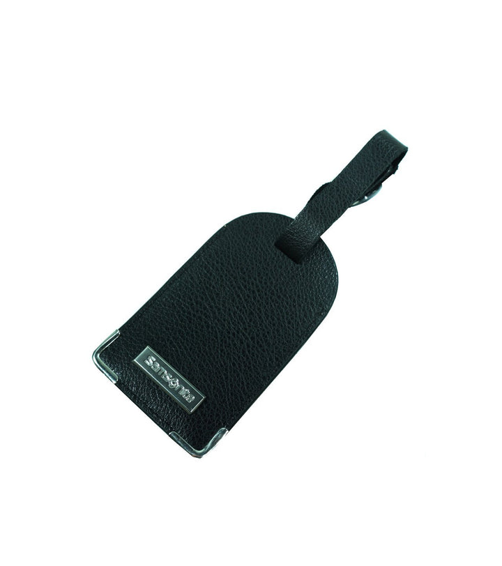 Etiquettes adresse cuir Samsonite face