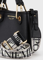 Emporio Armani Mini MyEA Bag imprimé cerf NOIR