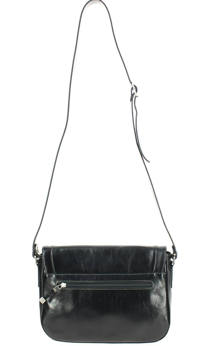 Sac bandoulière femme cuir KATANA Noir dos