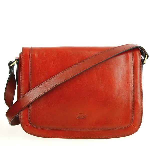 Sac bandoulière femme cuir KATANA Rouge face