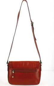 Sac bandoulière femme cuir KATANA Rouge dos