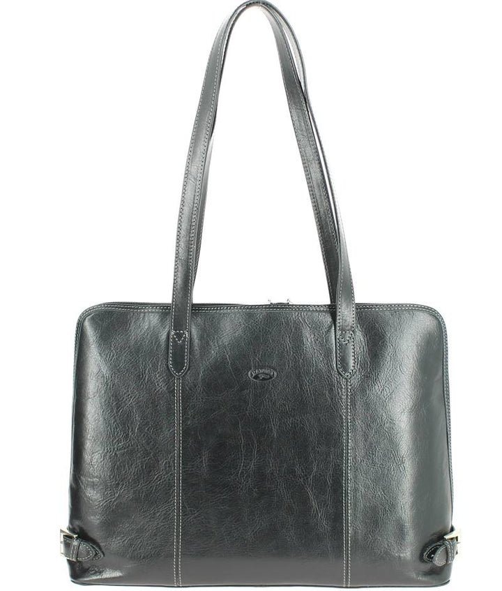Sac épaule femme cuir KATANA Noir face