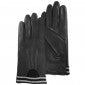 Isotoner Gants Femme Cuir Noir finition Argent