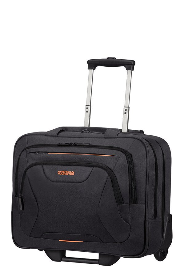American Tourister AT Work Rolling Tote 15.6" – Noir/Orange