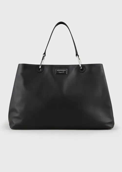 Sac grand cabas Emporio Armani format en cuir écologique