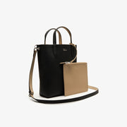 Sac Cabas Lacoste VERTICAL Réversible Noir/Sable