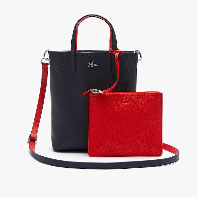 Sac Cabas Lacoste VERTICAL Réversible Marshmallow marine