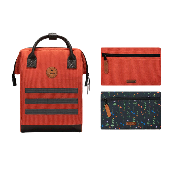 Sac à dos CABAÏA Bruges Small Velours brique
