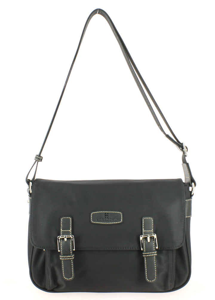 Petite besace HEXAGONA Cradle noir/noir face