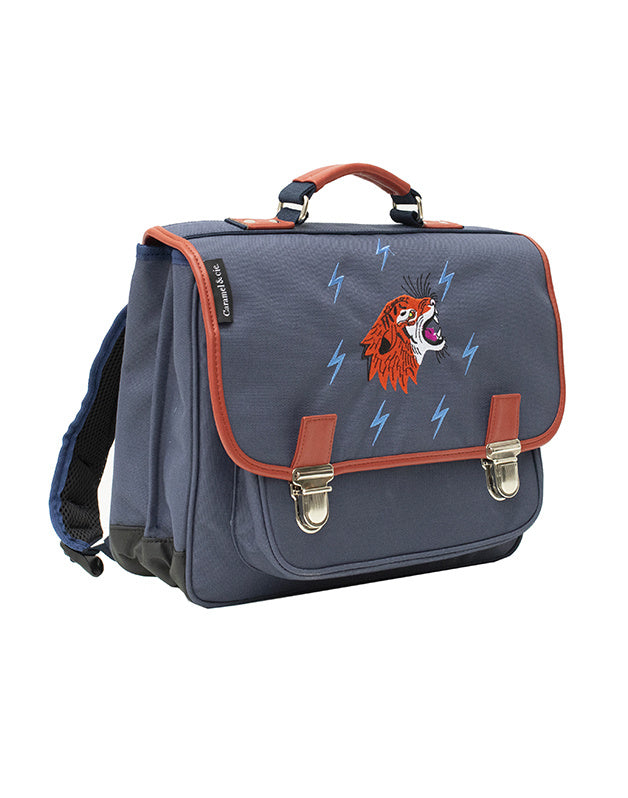 Grand Cartable Caramel & cie Grrr Bleu