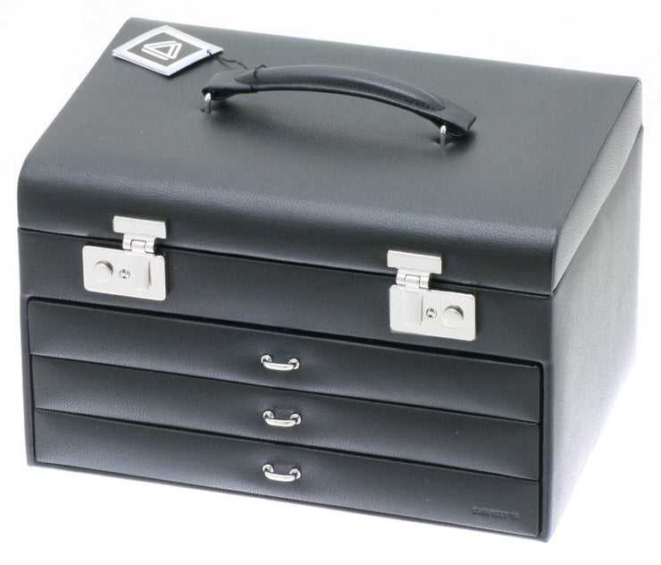 Coffret à bijoux DAVIDT'S Euclide Noir fermé