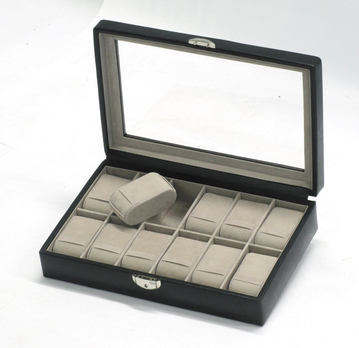 Coffret Montres DAVIDT'S Euclide cuir ouvert