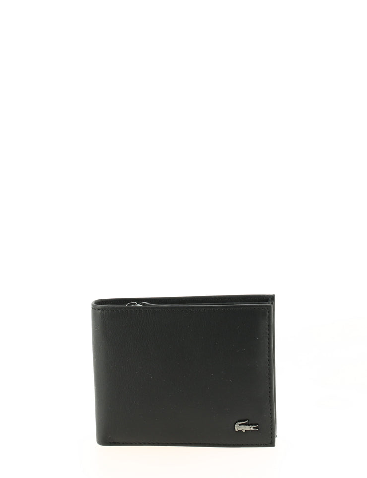 Coffret portefeuille et porte-cartes LACOSTE Large Billfold Noir face