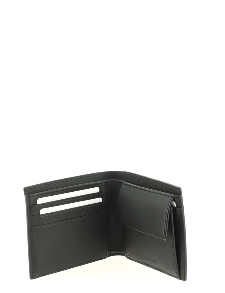 Coffret portefeuille et porte-clés LACOSTE Large Billfold Noir ouvert