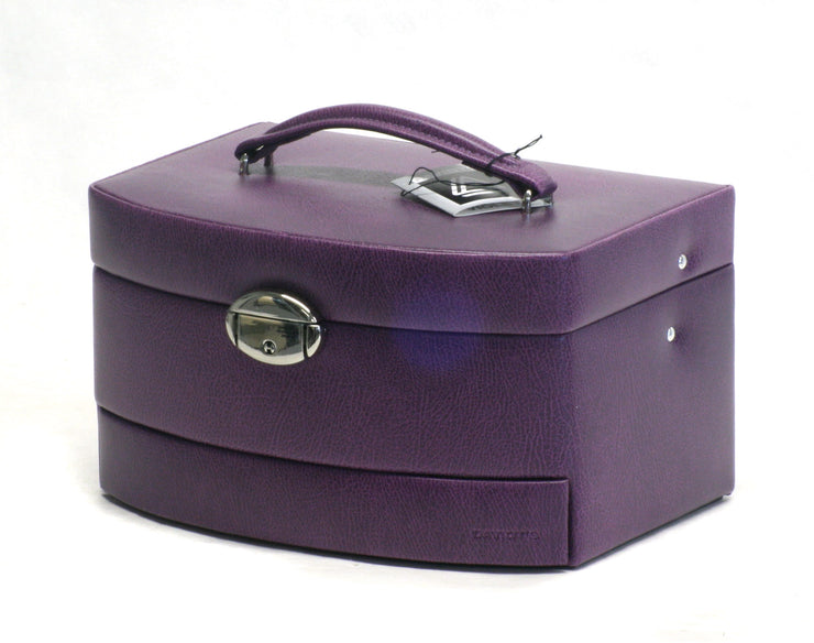 Coffret à Bijoux Davidt's PU Euclide Violet fermé