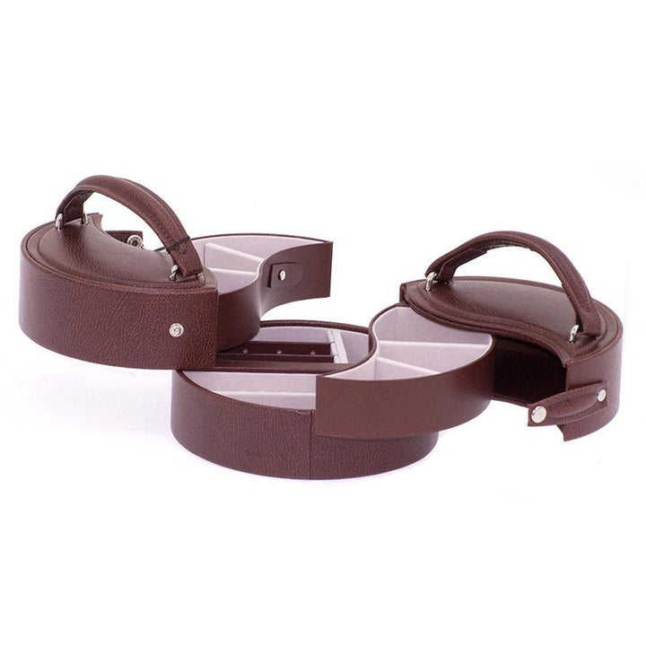 COFFRET BIJOUX DAVIDT'S EUCLIDE ROND-Marron