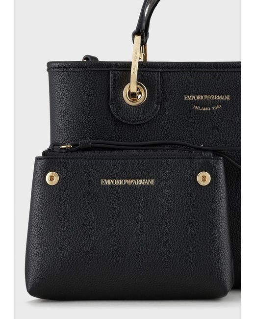 Emporio Armani Mini MyEA Bag imprimé cerf NOIR